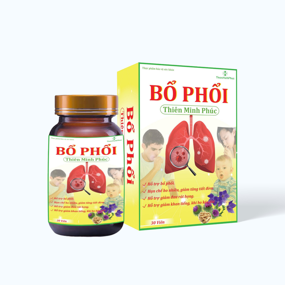 TMP Vien Uong Bo Phoi H.Tro Phoi, Giam Dau Rat Hong (Hop 30vien)