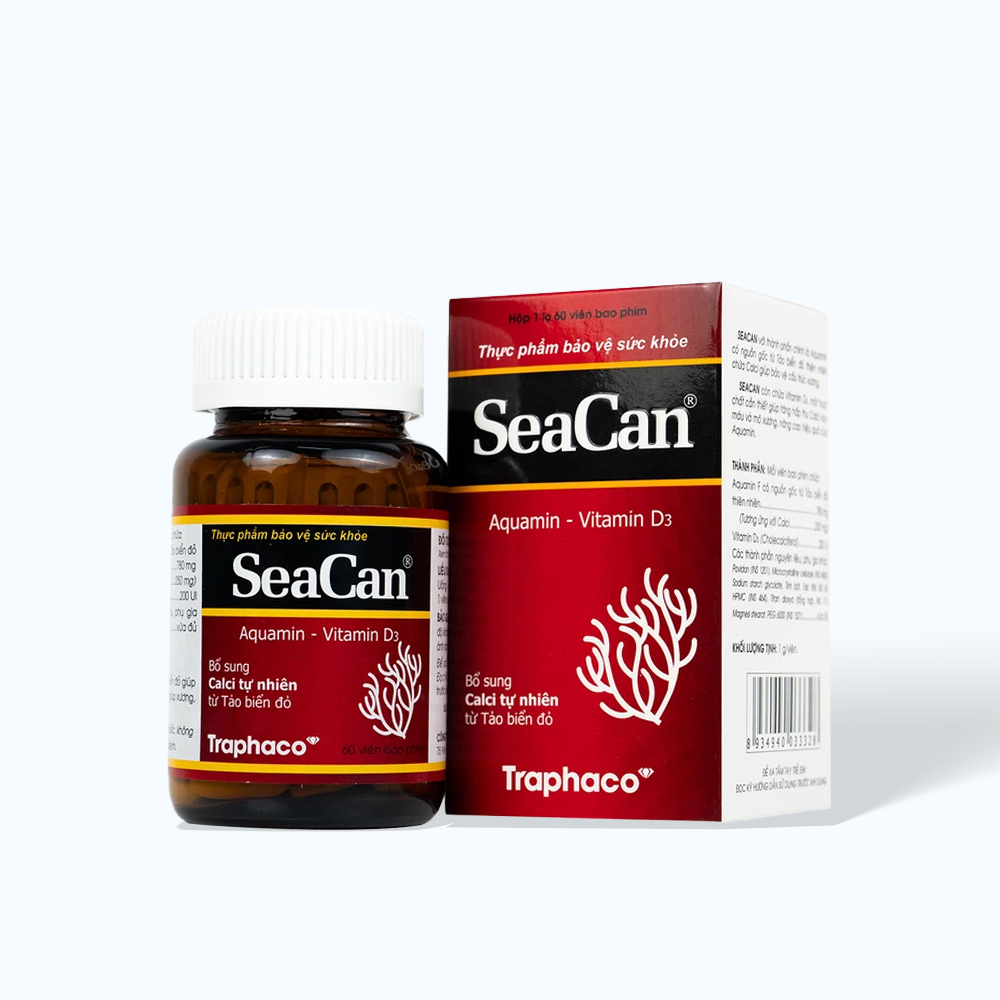 TRAPHACO Vien Uong SeaCan Bo Sung Calci Tu Nhien (Hop 60v)