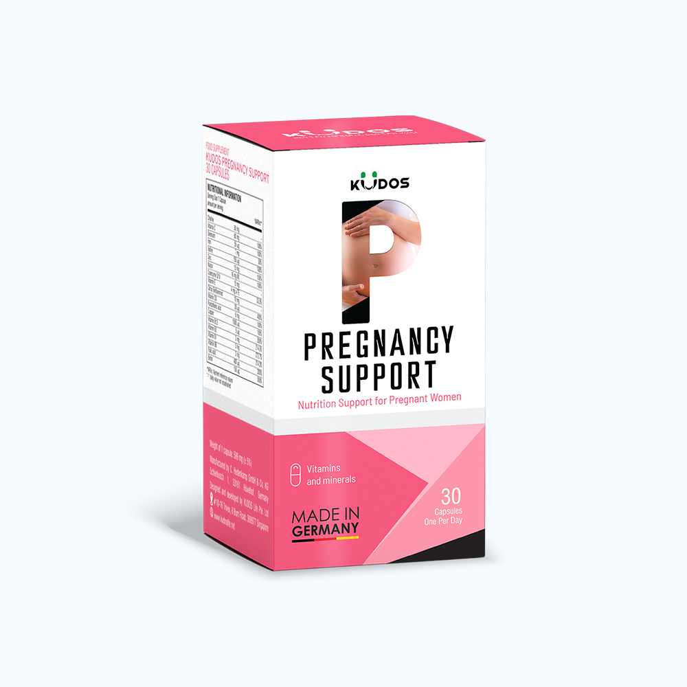 KUDOS Pregnancy Support B.Sung Vitamins, Khoang Chat Cho Ba Bau (Hop 30Vien)