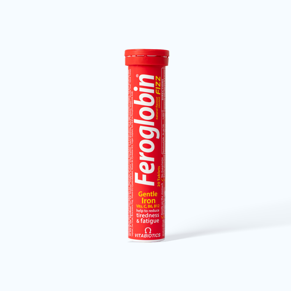 VITABIOTICS Feroglobin Fizz Vien Sui Bo Sung Sat Bo Mau (Tuyp 20v)