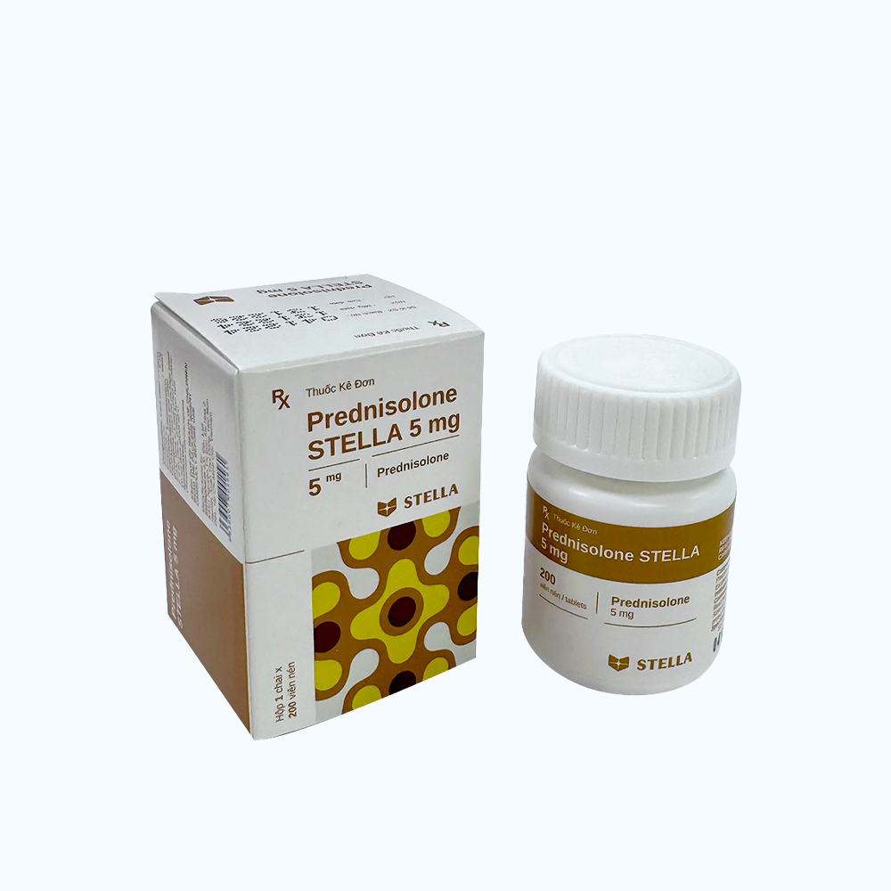 Prednisolone STELLA 5mg (Chai 200 vien)