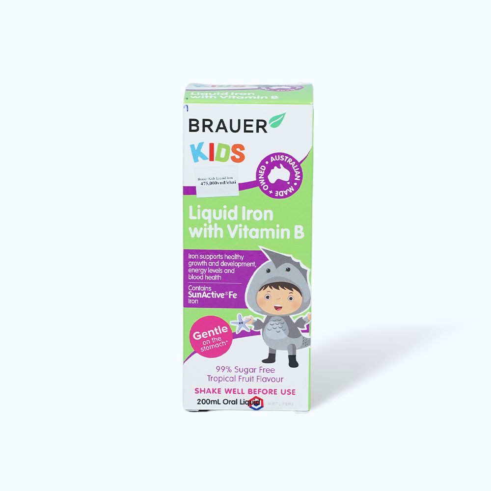BRAUER Liquid Iron With Vitamin B Cho Tre Tu 1Y (Chai 200ml)