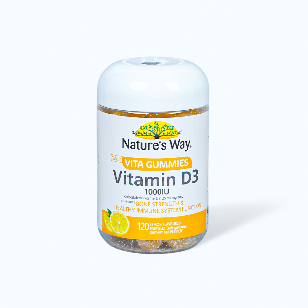 NATURE'S WAY Adult Vita Gummies D3 H.Tro Hap Thu Canxi (Hop 120v)