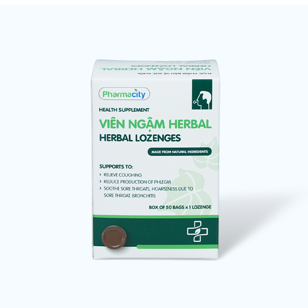 PMC Vien Ngam Herbal Lozenges NEW (Hop 50 vien)