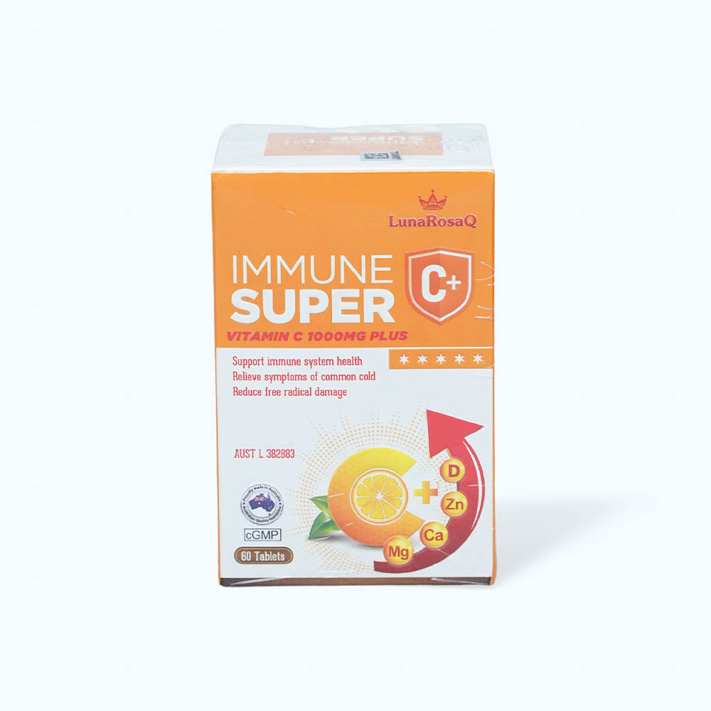 LUNAROSAQ Immune Super C+, Ho Tro Tang Cuong Suc Đe Khang (Lo 60v)
