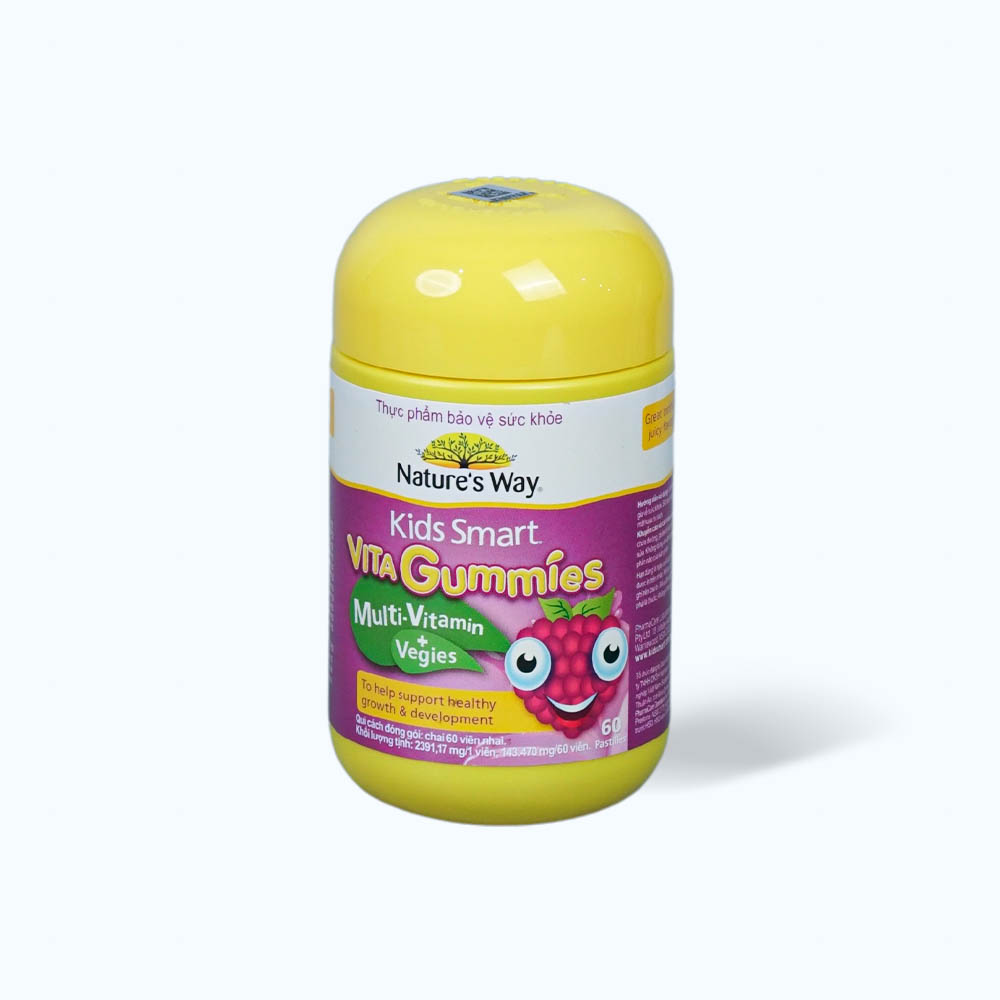 NATURE'S WAY Kids Smart Vita Gummies H.Tro Vitamin Va Rau Cu Cho Tre (Hu 60V)