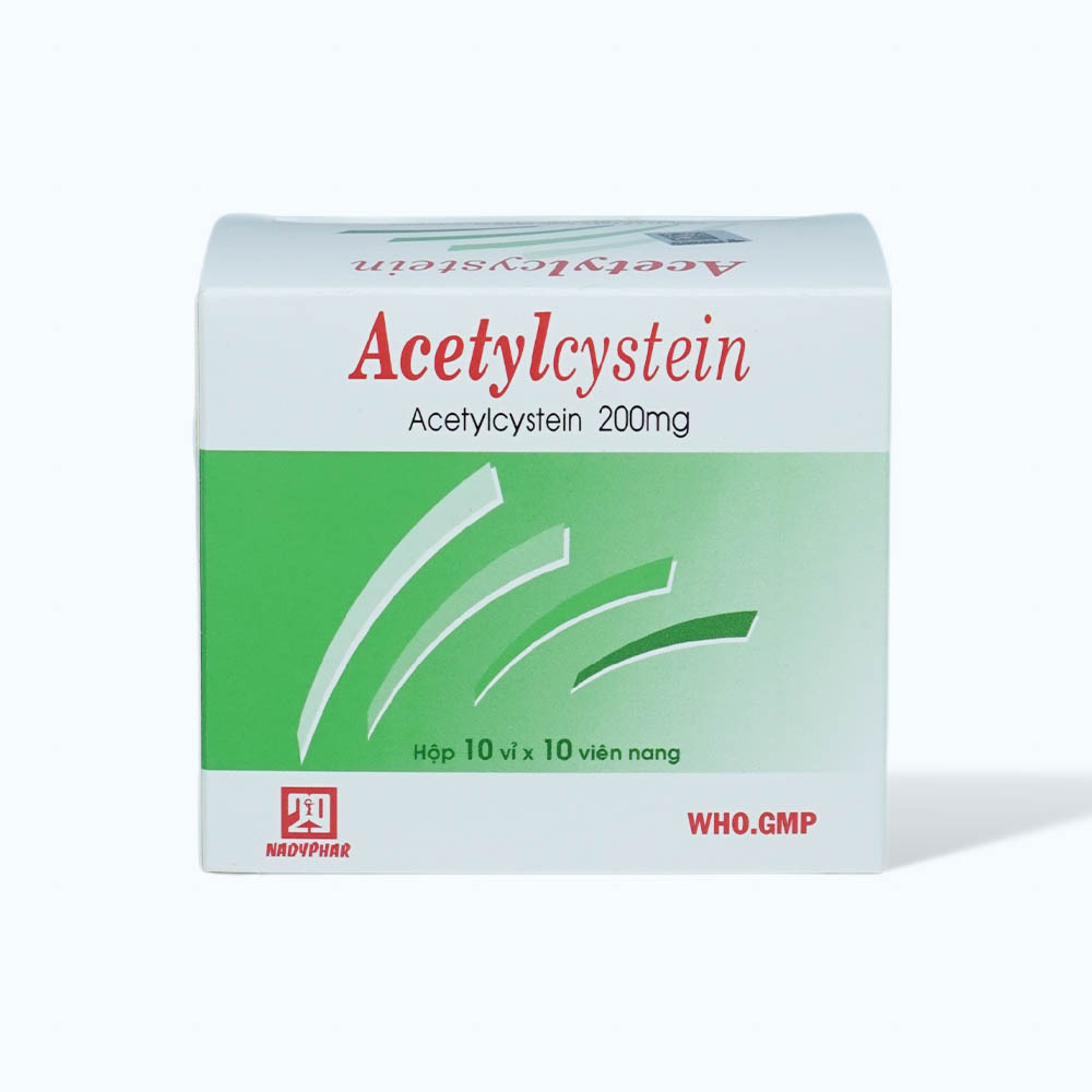 Acetylcystein 200mg (10vi x 10vien)- Cty 2/9
