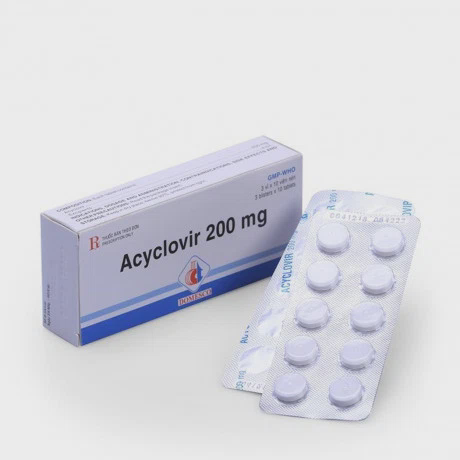 Acyclovir 200mg (3 vỉ x 10 viên/hộp)
