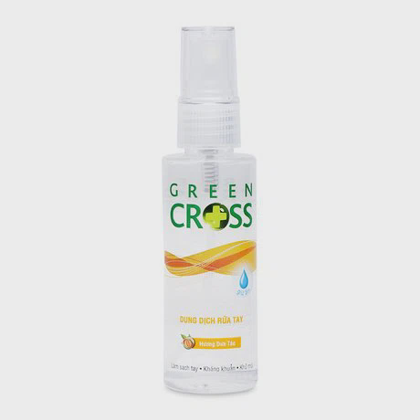 Chai xịt nước rửa tay hương dưa táo Green Cross (70ml)