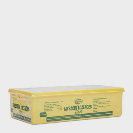 Mybacin Lozenges Mint (hộp 40 gói)