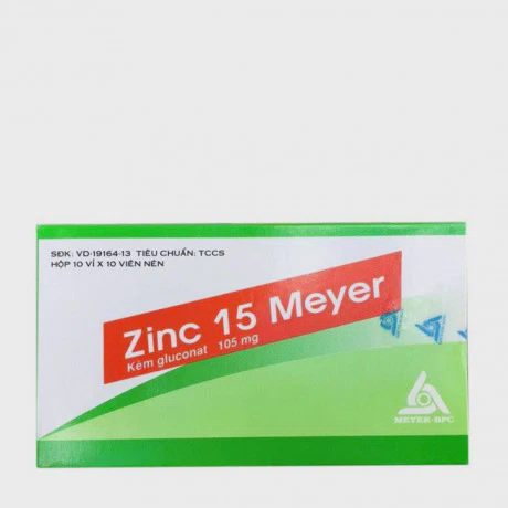 ZinC 15 Meyer 105mg  (Hộp 10 vỉ x 10 viên)