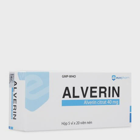 Thuốc điều trị chống đau do cơ thắt cơ trơn ở đường tiêu hóa Alverin 40mg (5 vỉ x 20 viên/hộp)