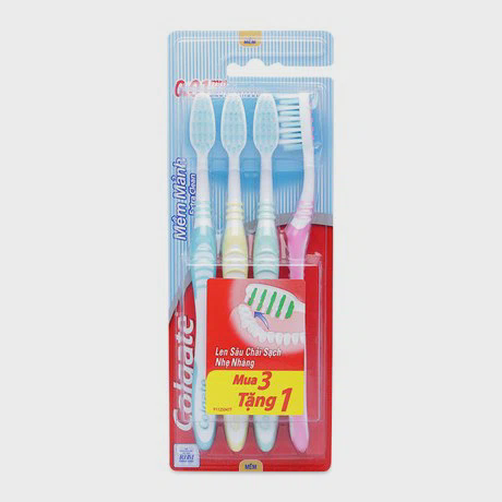 Bàn chải đánh răng siêu mềm mảnh Colgate Extra Clean (mua 3 tặng 1)