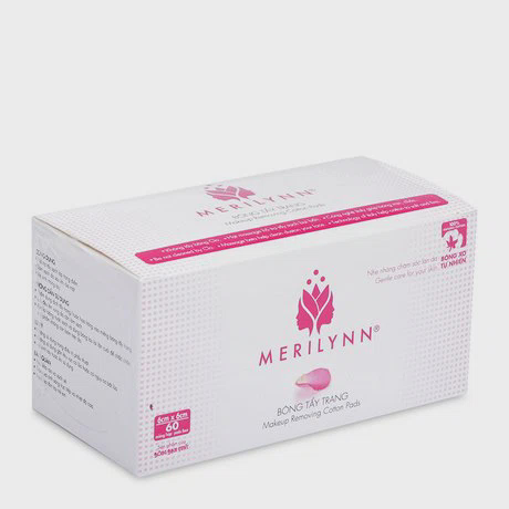 Bông tẩy trang Bạch Tuyết Merilynn (60 miếng/hộp)