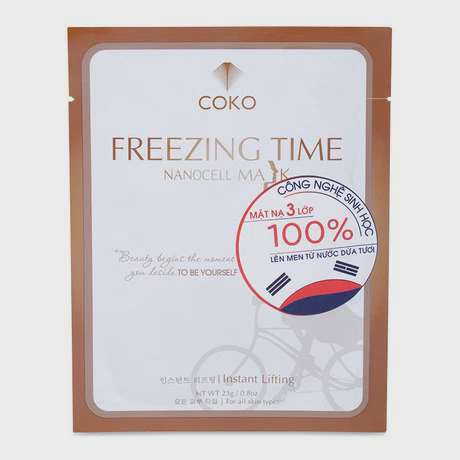 Mặt nạ dưỡng săn chắc da 3 lớp Coko Nanocell Freezing Time (23g)