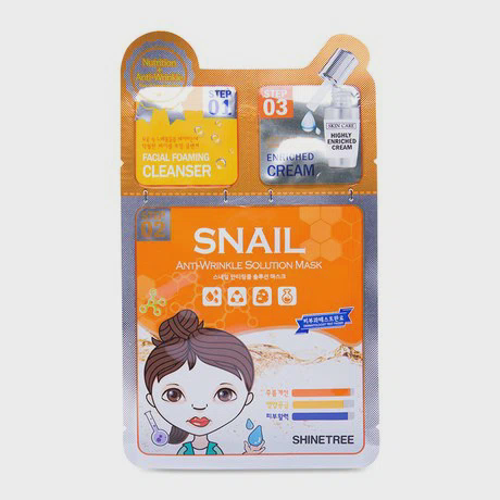 Mặt nạ dưỡng da 3 bước chiết xuất từ dịch ốc sên Shinetree Snail 25ml