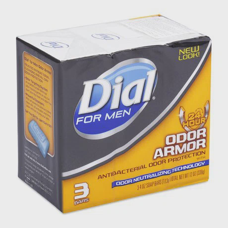 Xà bông cục kháng khuẩn, ngăn mùi cho nam Dial For Men Odor Armor (3 cục/lốc)