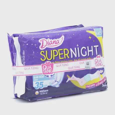BVS ban đêm Diana Super Night 35cm (3 miếng/gói) + Tặng kèm BVS Diana Super Night (2 miếng)