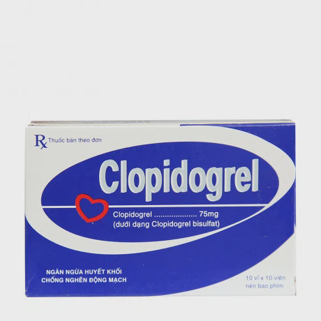 Clopidogrel 75mg (10 vỉ x 10 viên/hộp)