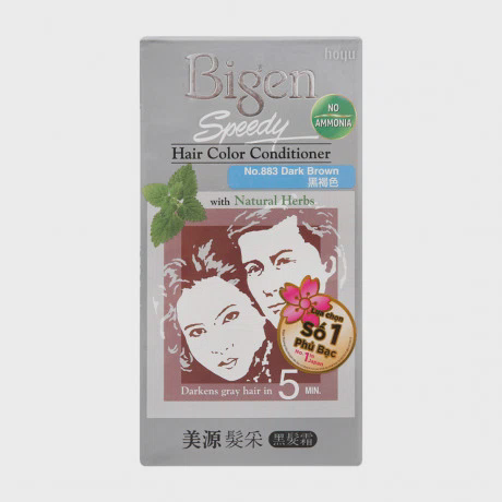 Kem nhuộm tóc Bigen Speedy Hair Color Conditioner màu 883 nâu sẫm (80g)