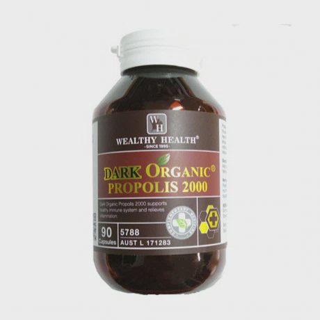 Viên uống keo ong đen hữu cơ 2.000mg Wealthy Health (Lọ 90 viên)