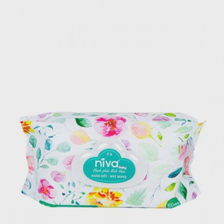 Khăn ướt cho em bé Niva Baby (Gói 100 tờ)
