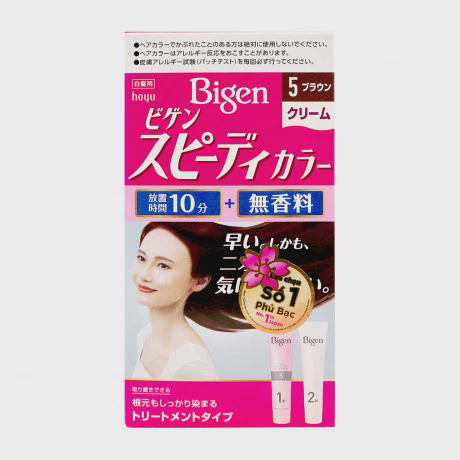 Kem nhuộm tóc Bigen Speedy Color màu 5 nâu sẫm (80g)
