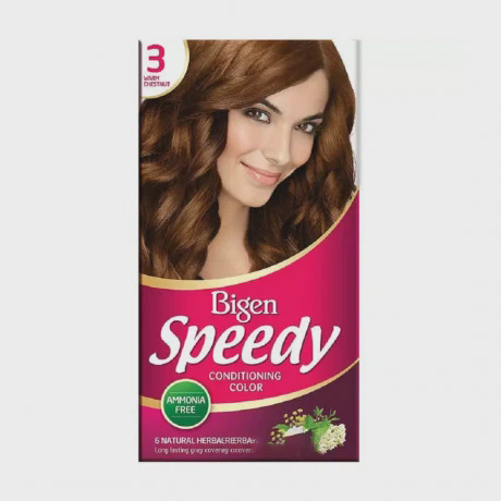 Kem nhuộm tóc Bigen Speedy Conditioning Color màu 3 nâu hạt dẻ ánh đỏ (80g)