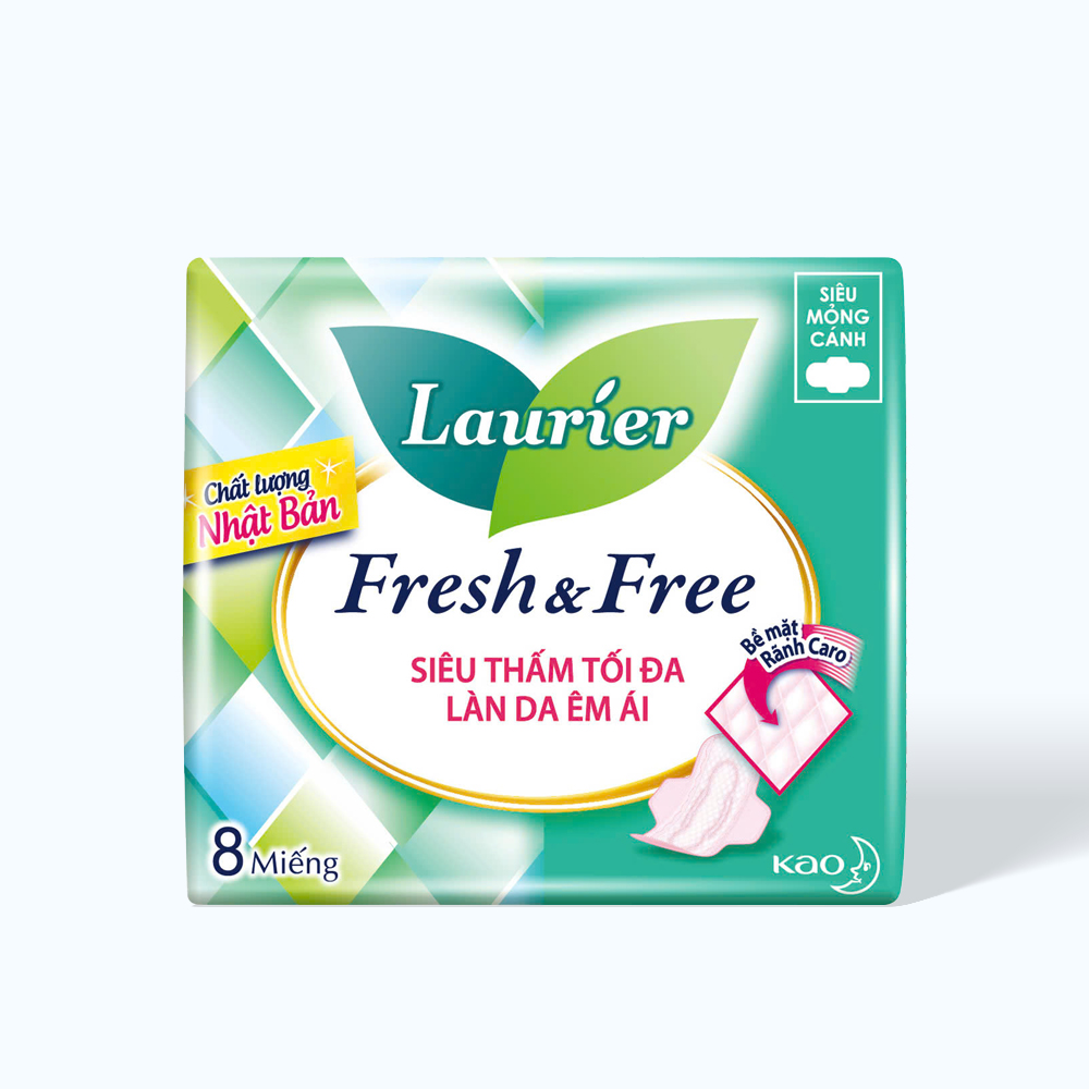 Laurier Fresh&Free Sieu Mong Canh 8M/Goi