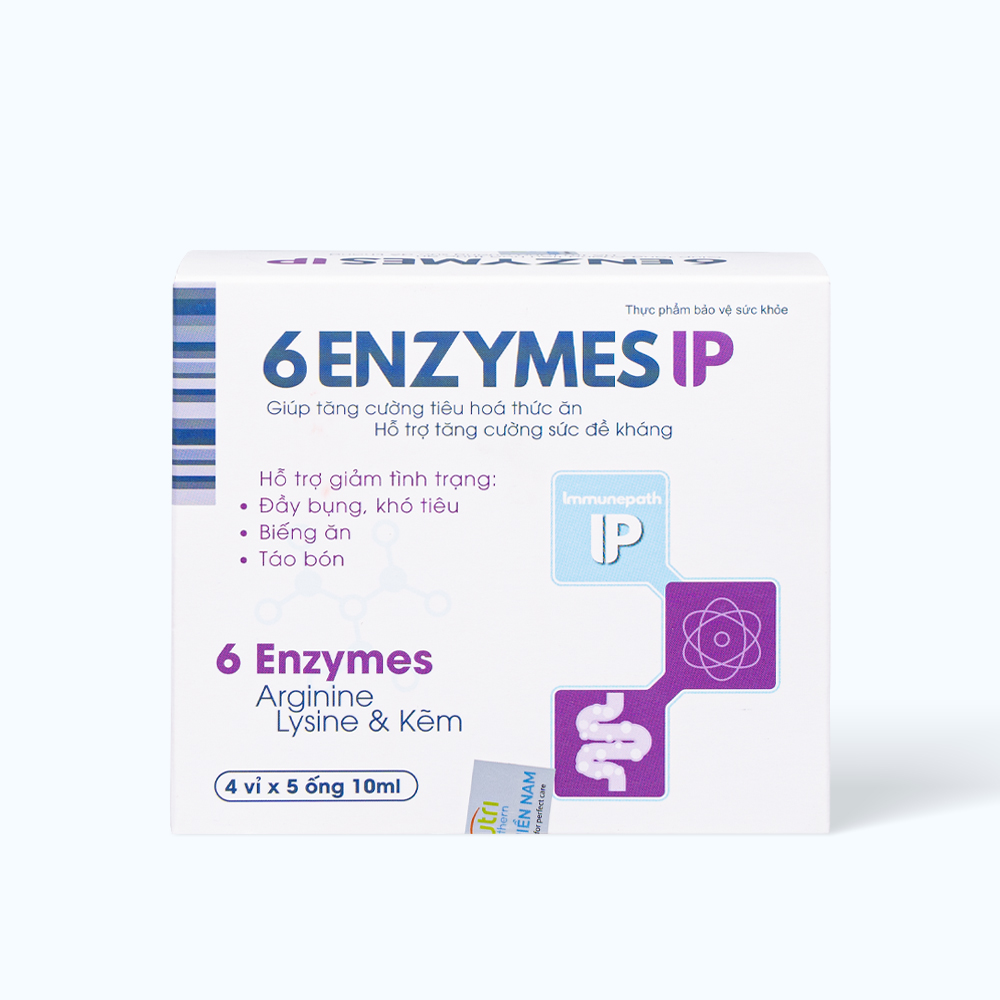 6 ENZYMES IP Men Vi Sinh Htro Tieu Hoa (Hop 20Ong*10mL)