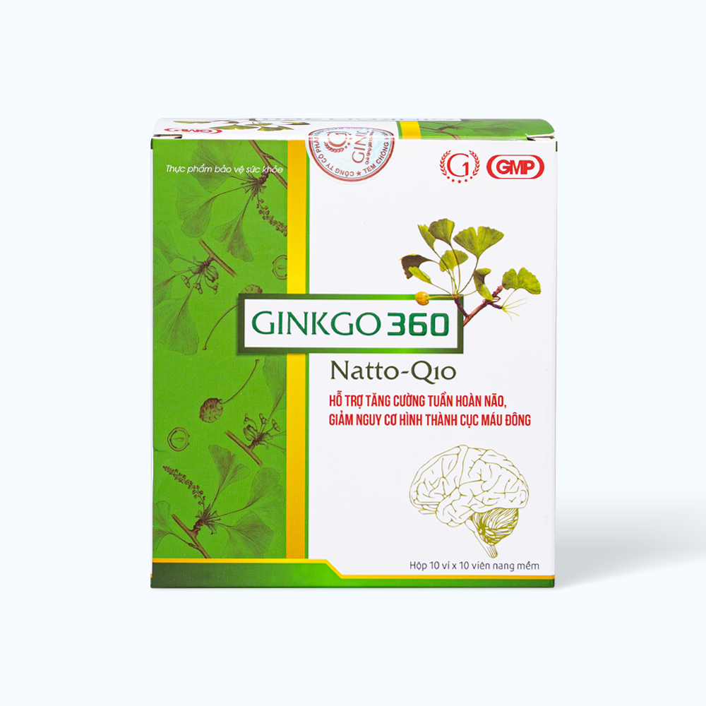 ABIPHA Ginkgo 360 Natto Q10 Ho Tro Nao (Hop 10vi x 10vien)