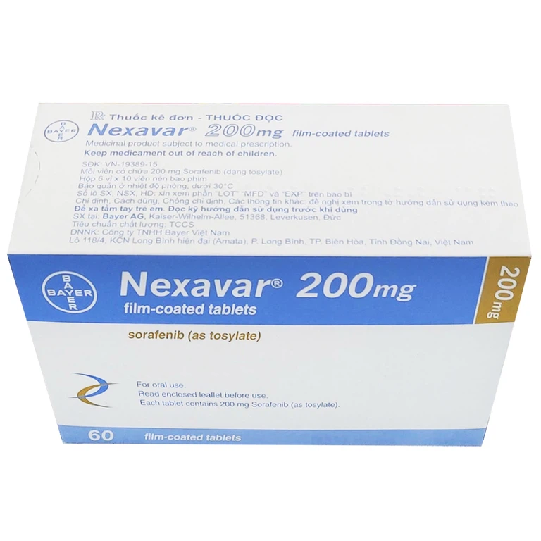 Nexavar Bayer Tab 200mg (Hộp 6 x 10 viên)