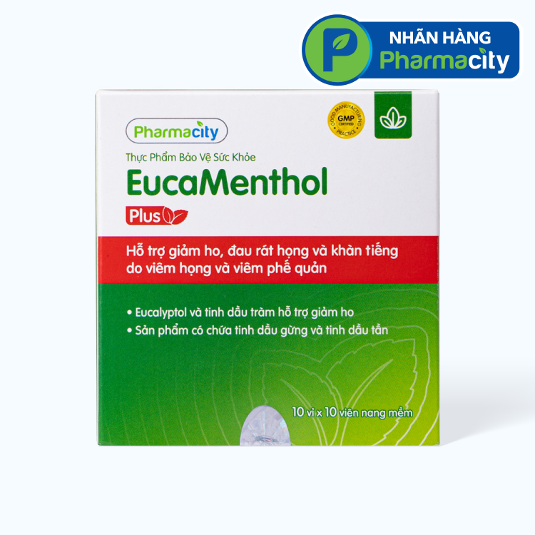 PMC EucaMenthol Plus (10 Vi x 10 vien)