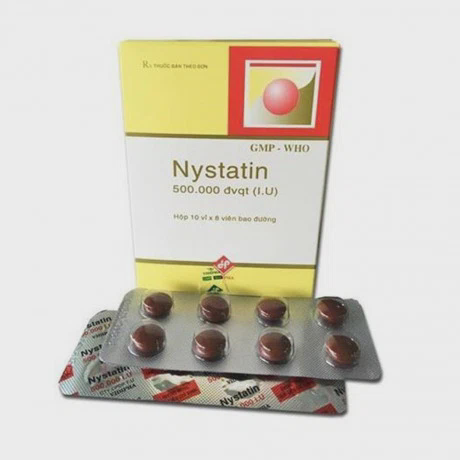 Nystatin 500000 IU (Hộp 2 vỉ x 8 viên)