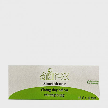 Air-X Simethicone 80mg (Xanh)(10vi x 10vien)