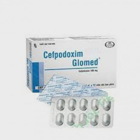 Cefpodoxim 200mg Glomed (Hộp 1 vỉ x 10 viên)