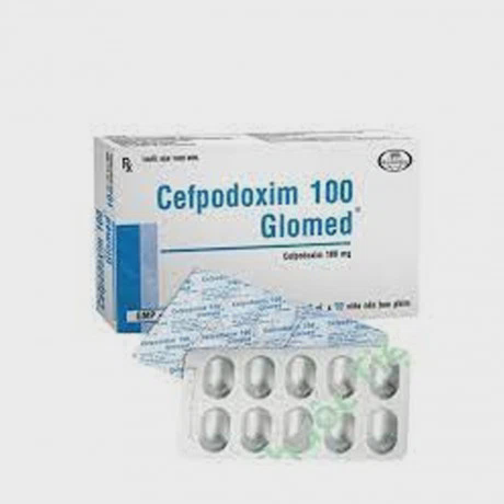 Cefpodoxim 100mg Glomed (Hộp 1 vỉ x 10 viên)