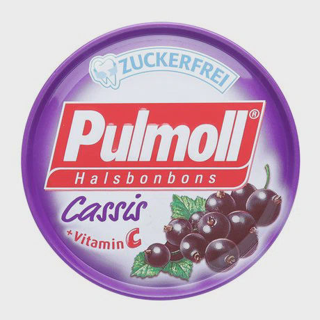 Kẹo ngậm ho không đường Pulmoll Cassis 50g/Hộp