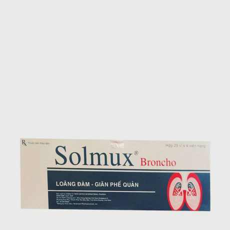 Solmux Broncho Cap 2/500mg (Hộp 4 vỉ x 25 viên)