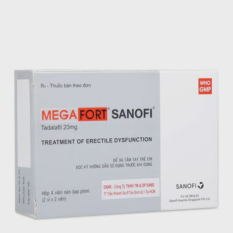 Thuốc điều trị rối loạn cương dương Megafort Sanofi 20mg (4 viên/hộp)