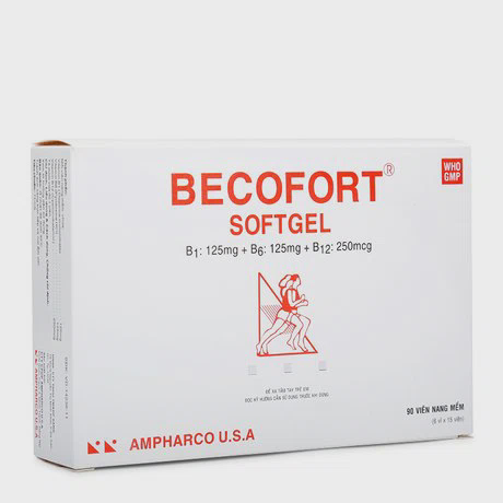 Thuốc phòng và điều trị sự thiếu hụt các sinh tố nhóm B Becofort (6 vỉ x 15 viên/hộp)