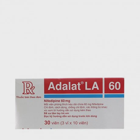 Adalat LA 60mg (3 vỉ x 10 viên)