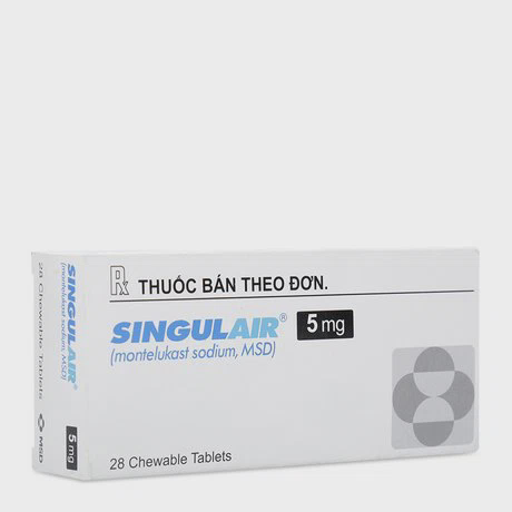 Singulair 5mg (4 vỉ x 7 viên)