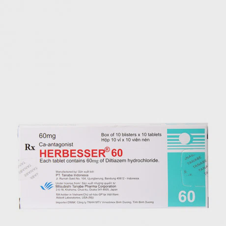Herbesser Tab 60mg (10 Vi x 10 Vien)
