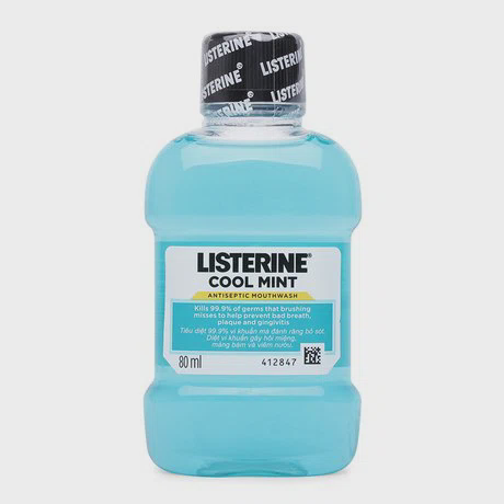 Nước súc miệng diệt khuẩn hương bạc hà mát lạnh Listerine (80ml)
