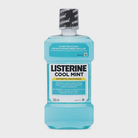 Nước súc miệng diệt khuẩn hương bạc hà mát lạnh Listerine (500ml)