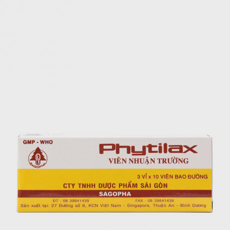 Viên nén bao đường Phytilax thông mật, nhuận tràng, táo bón (3 vỉ x 10 viên)
