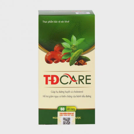 Thực phẩm bảo vệ sức khỏe giúp hạ đường huyết và cholesterol TD Care (60 viên/hộp)