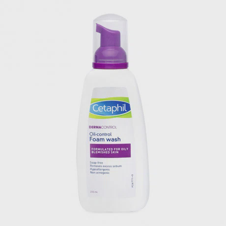 Sữa rửa mặt kiểm soát dầu cho da nhờn Cetaphil Dermacontrol Oil Control Foam Wash (Chai 235ml)