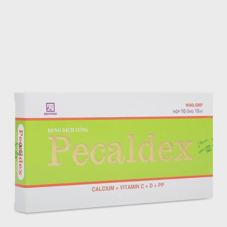 Dung dịch uống Pecaldex Nadyphar bổ sung calci cho trẻ em chậm lớn (10 ống x 10ml)